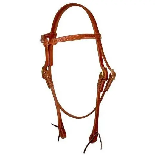 Berlin Custom Leather Knotted Browband Headstall With Ties 1