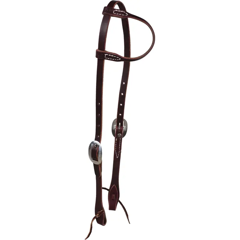 Berlin Custom Leather Rolled Ear Latigo Leather Headstall 1