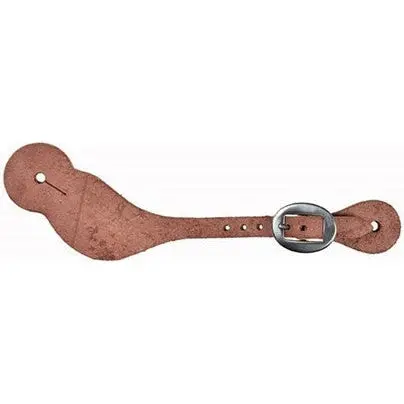 Berlin Custom Leather Roughout Contoured Spur Straps-Oiled 1