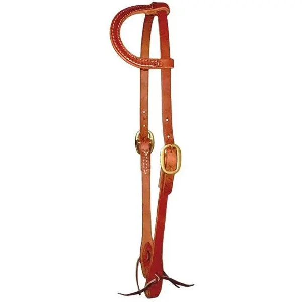 Berlin Custom Leather Sliding One Ear Headstall With Ties 1