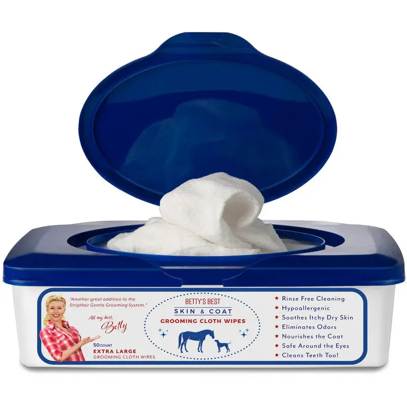 Betty's Best Skin & Coat Grooming Cloth Wipes 1