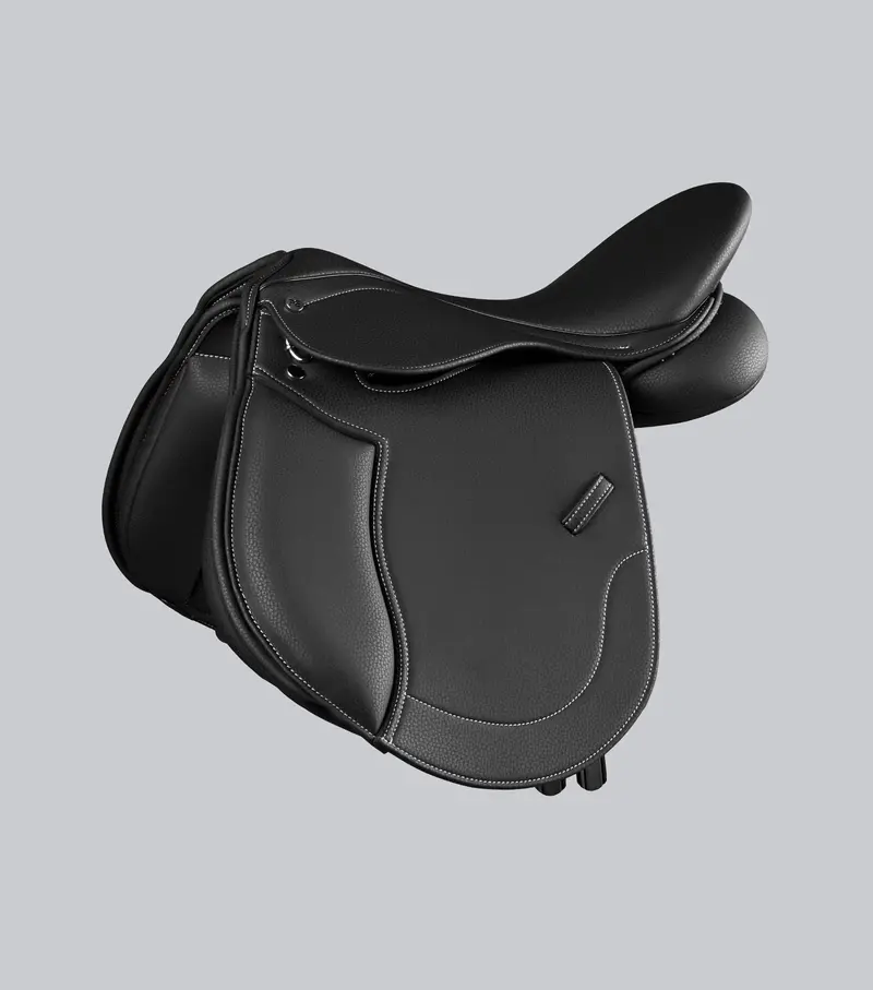 Biarritz Synthetic Pony Gp/Jump Saddle Black 1