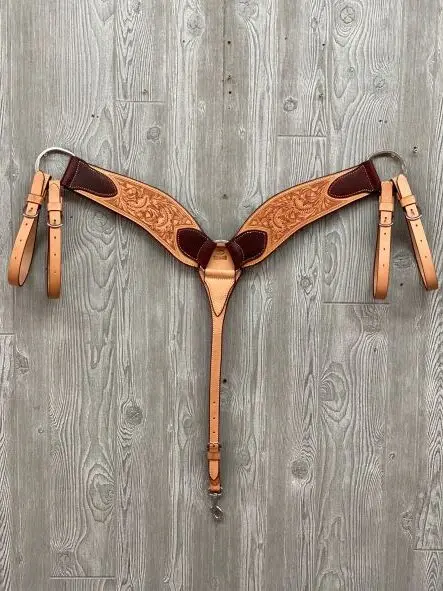 Billy Cook Entz Tooled Roper Breast Collar 1