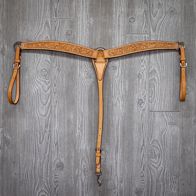Billy Cook Floral Tooled Breast Collar 1