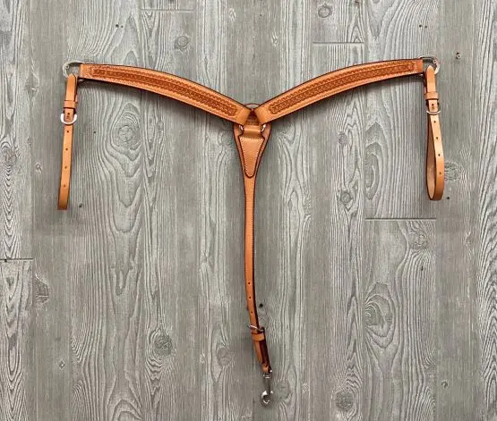 Billy Cook Waffle Tooled Breast Collar 1