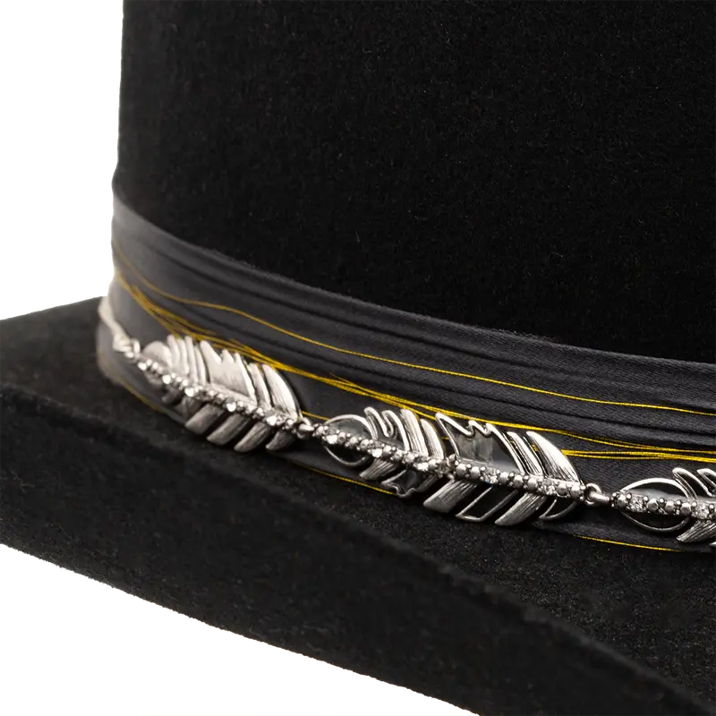 Black Feather Hat Band 2