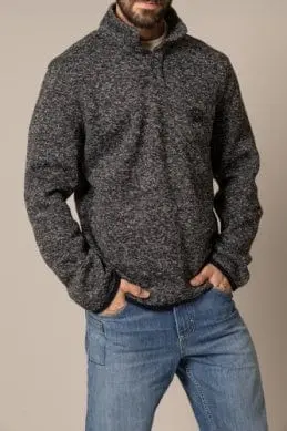 Black Julian 1/4 Snap Pullover 1