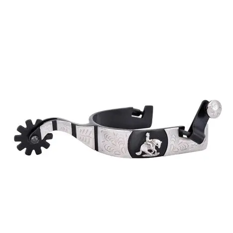 Black Satin Sliding Reiner Motif Reining Spur 1