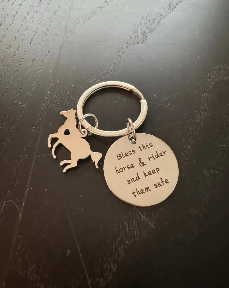 Bless This Horse & Rider Keychain 2