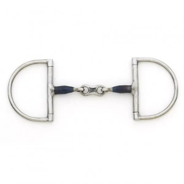 Blue Steel Hunter French Link D-Ring Snaffle Bit 1