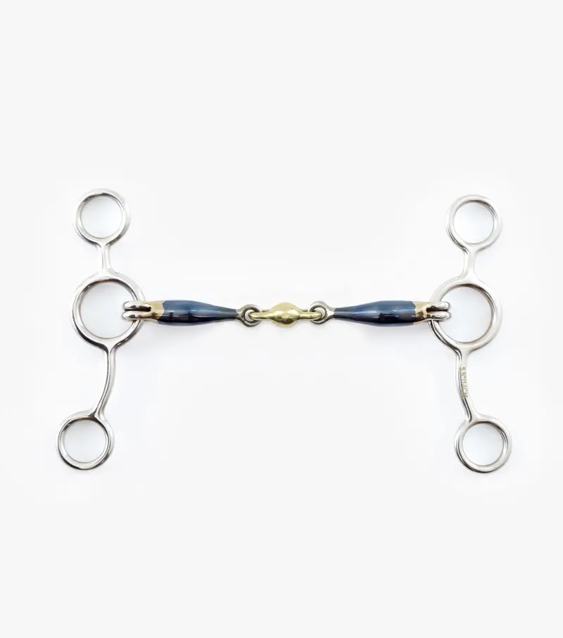 Blue Sweet Iron Tom Thumb Bit With Brass Alloy Lozenge 1