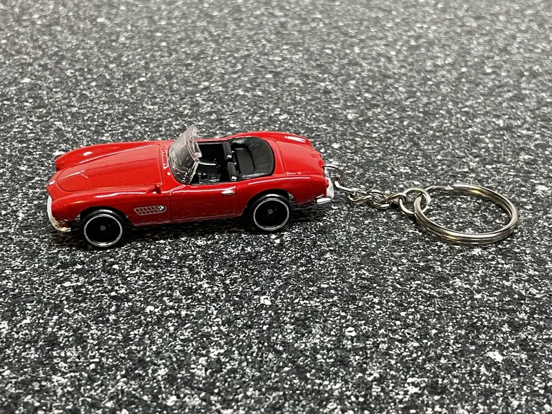 Bmw 507 Convertible Roadster Keychain Red Hot Wheels Matchbox 2