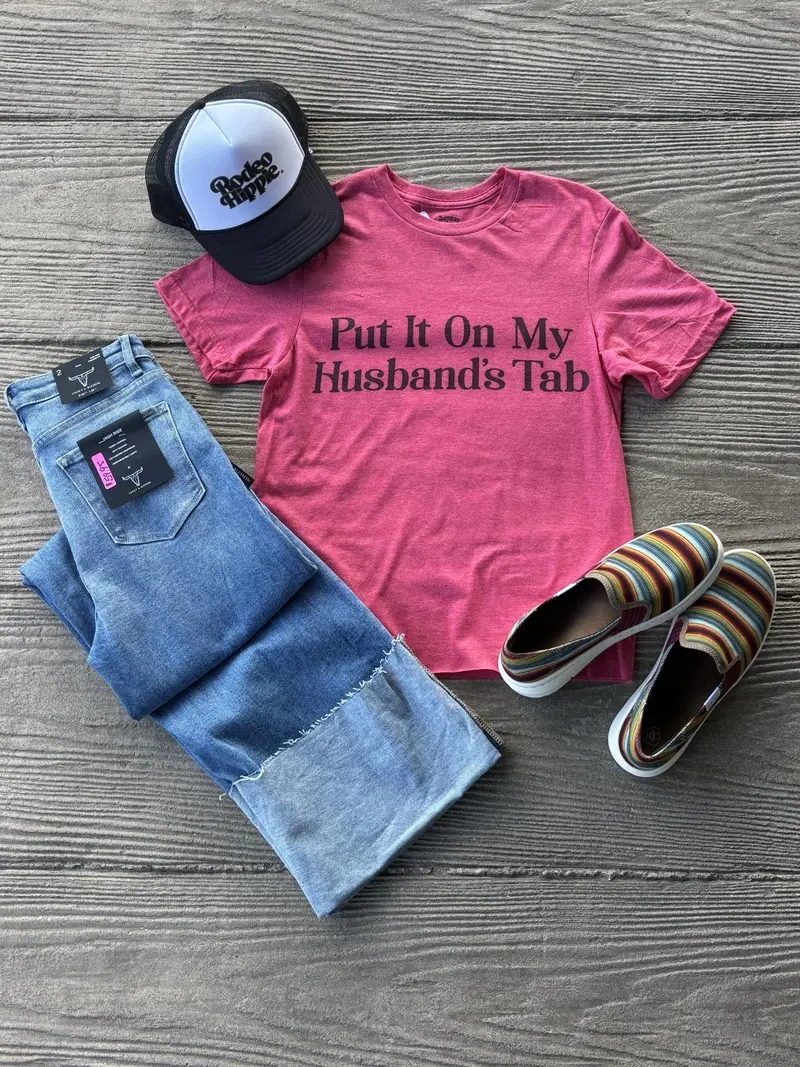 Bohemian Cowgirl Red Husband's Tab Tee 1