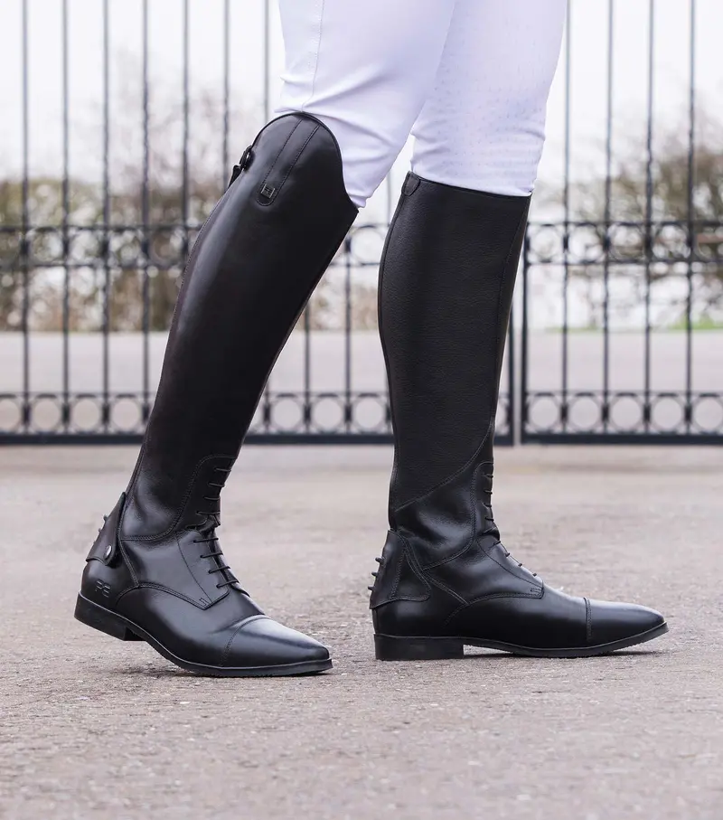 Botero Mens Tall Leather Field Boot Black 2
