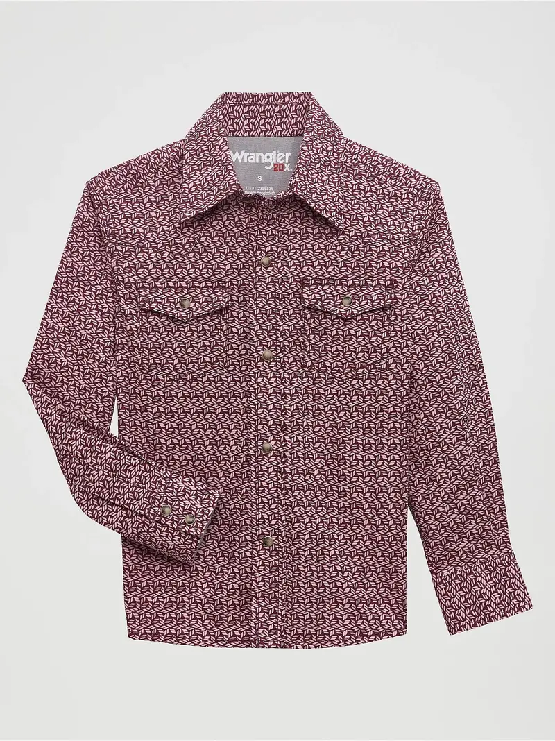 Boys Red 20X Competition Long Sleeve Shirt 1