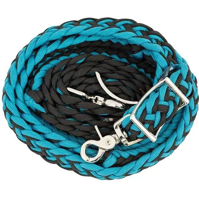 Braided Barrel Reins With Scissor Snaps 1
