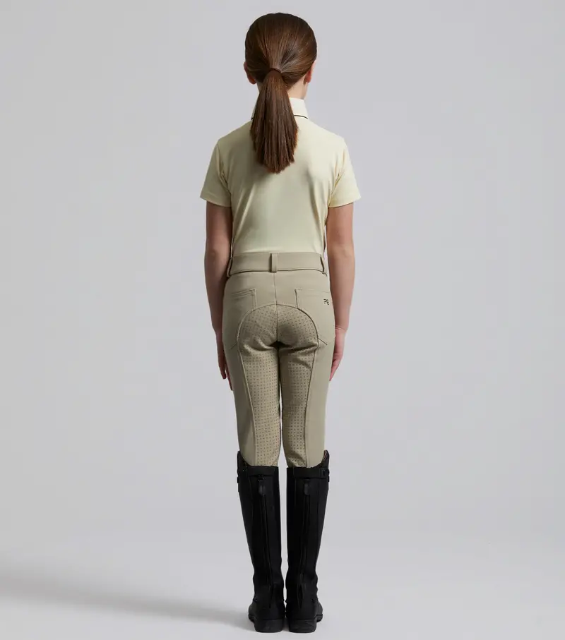 Brava Girls Full Seat Gel Competition Riding Breeches Beige 3