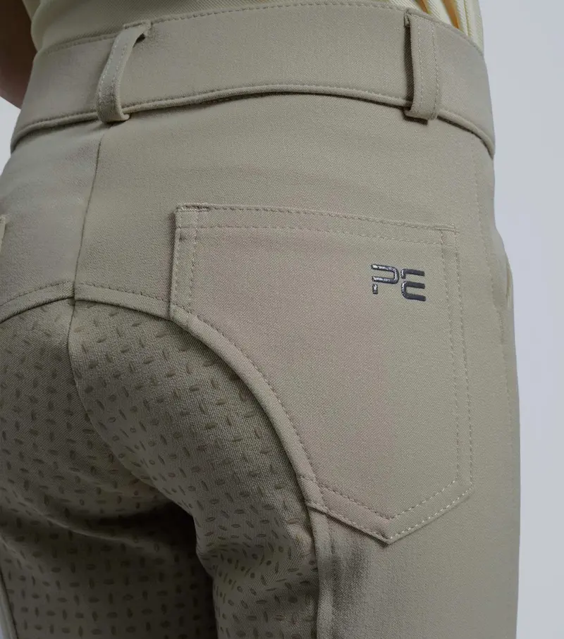 Brava Girls Full Seat Gel Competition Riding Breeches Beige 5