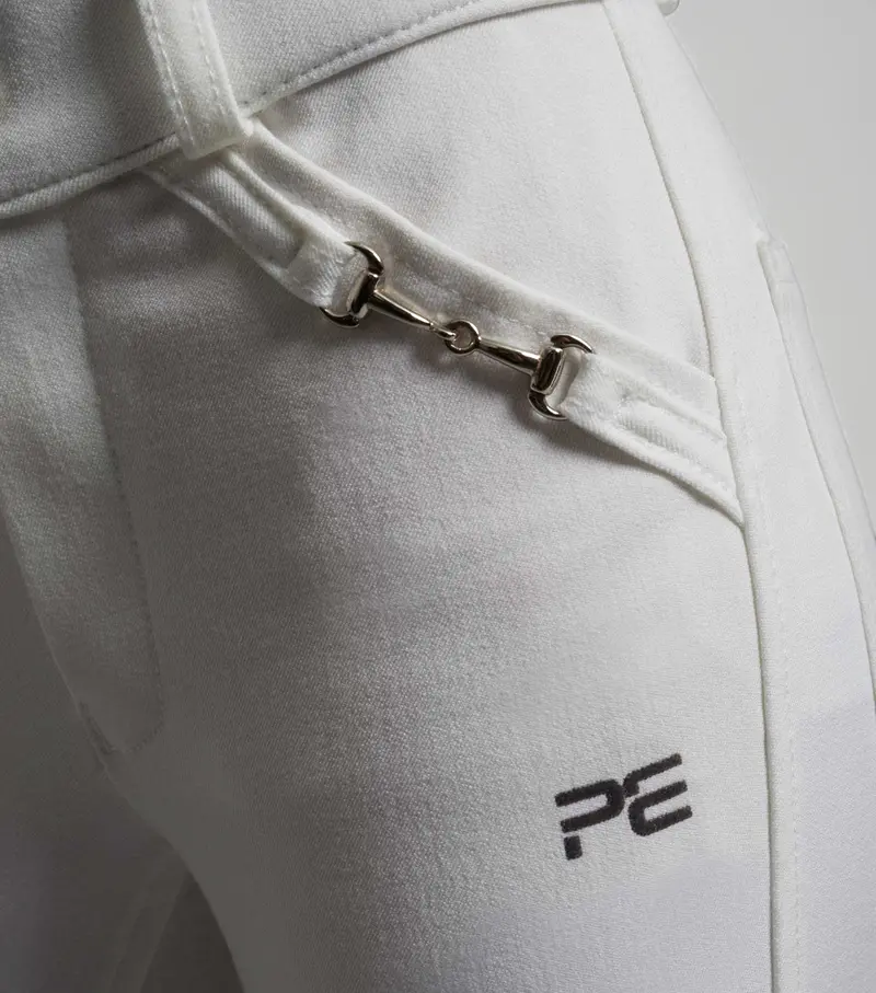 Brava Girls Full Seat Gel Competition Riding Breeches White 4