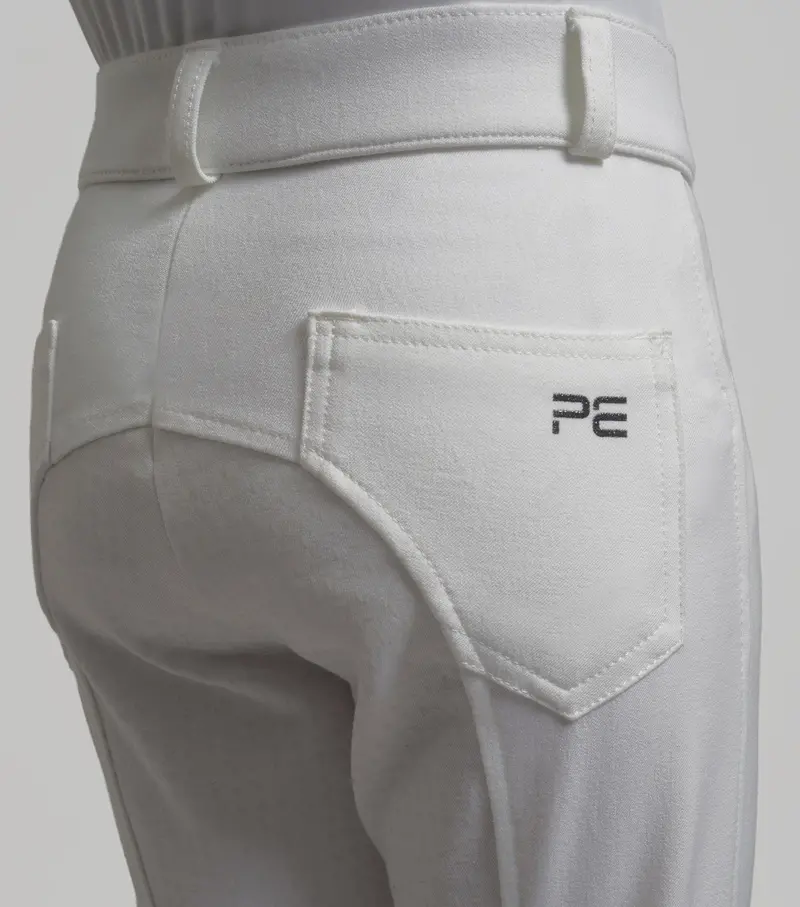 Brava Girls Full Seat Gel Competition Riding Breeches White 5