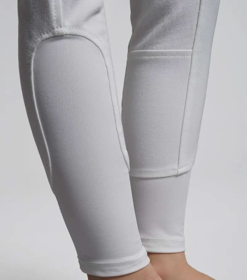 Brava Girls Full Seat Gel Competition Riding Breeches White 6