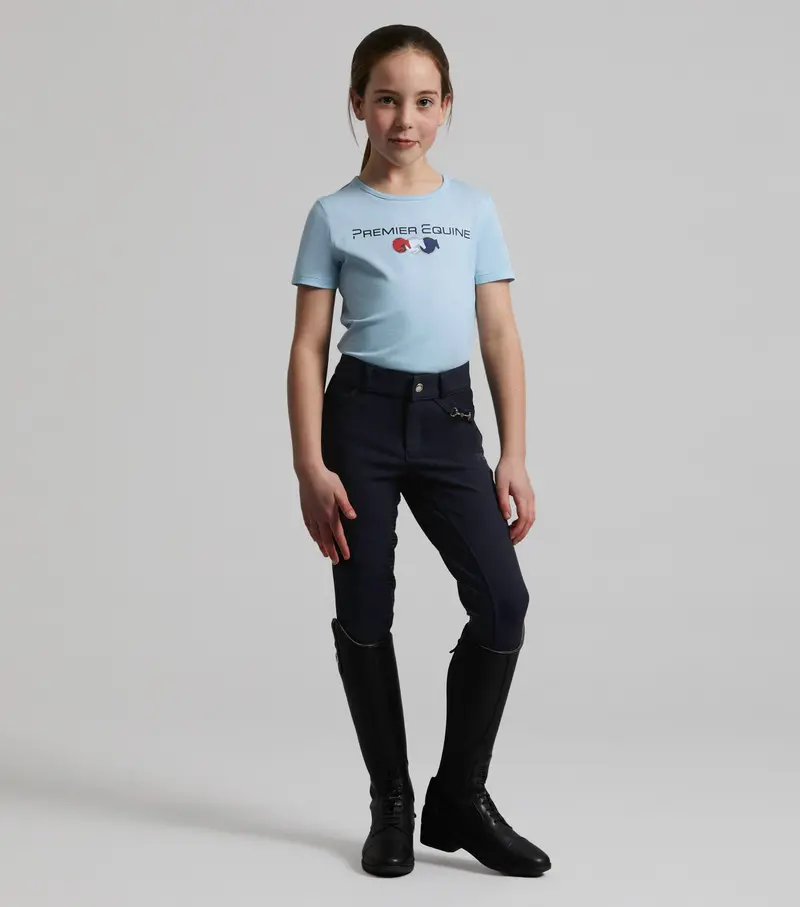 Brava Girls Full Seat Gel Riding Breeches Navy 1