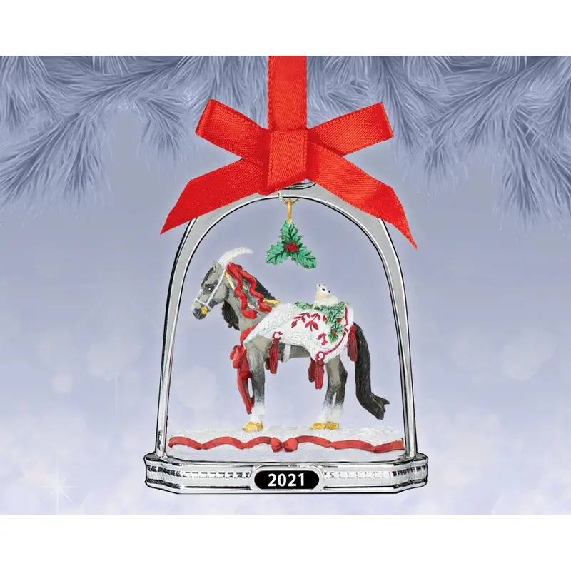 Breyer 2021 Arctic Grandeur Holiday Horse Stirrup Ornament 1
