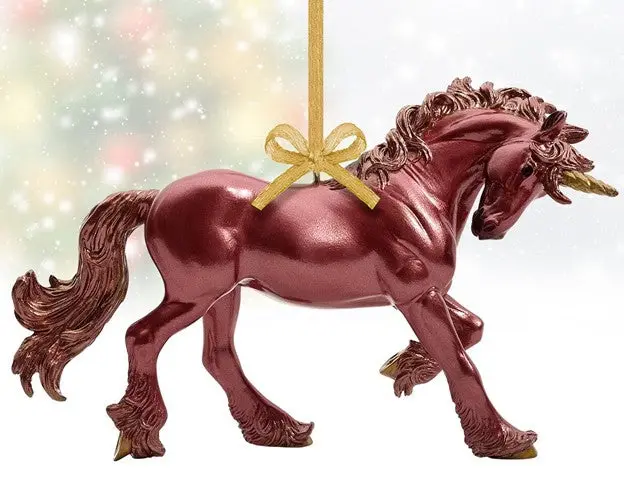 Breyer 2024 Holiday Scarlet Unicorn Ornament 1