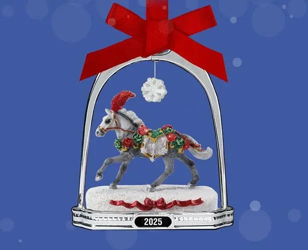 Breyer Christmas In Bloom 2025 Stirrup Ornament 1