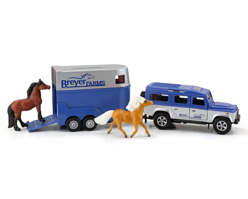 Breyer Farms Land Rover And Tag-A-Long Horse Trailer 1