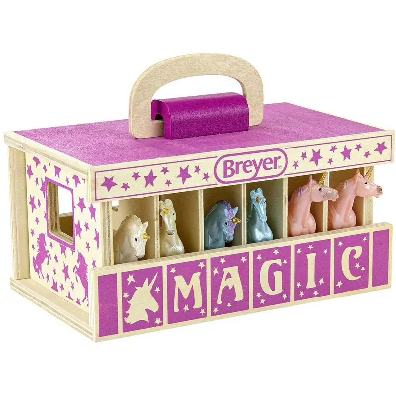 Breyer Unicorn Magic Wood Carry Stable 1
