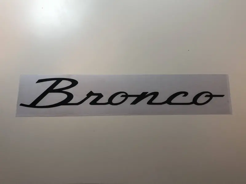 Bronco Heritage Iron On Heat Transfer Vinyl Htv Decal 4" 6" 8" 10" 12" Ford Multiple Colors 1