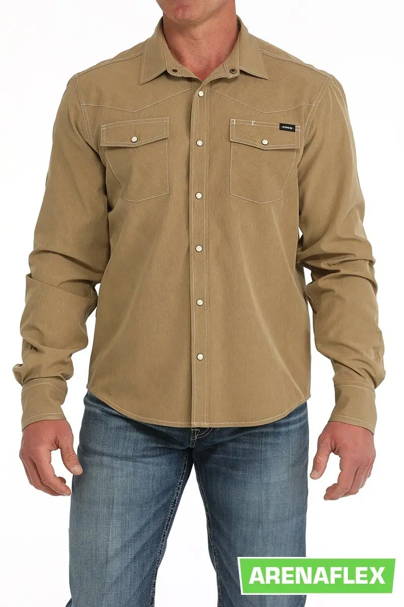 Brown Lightweight Long Sleeve Camp Shirt 1