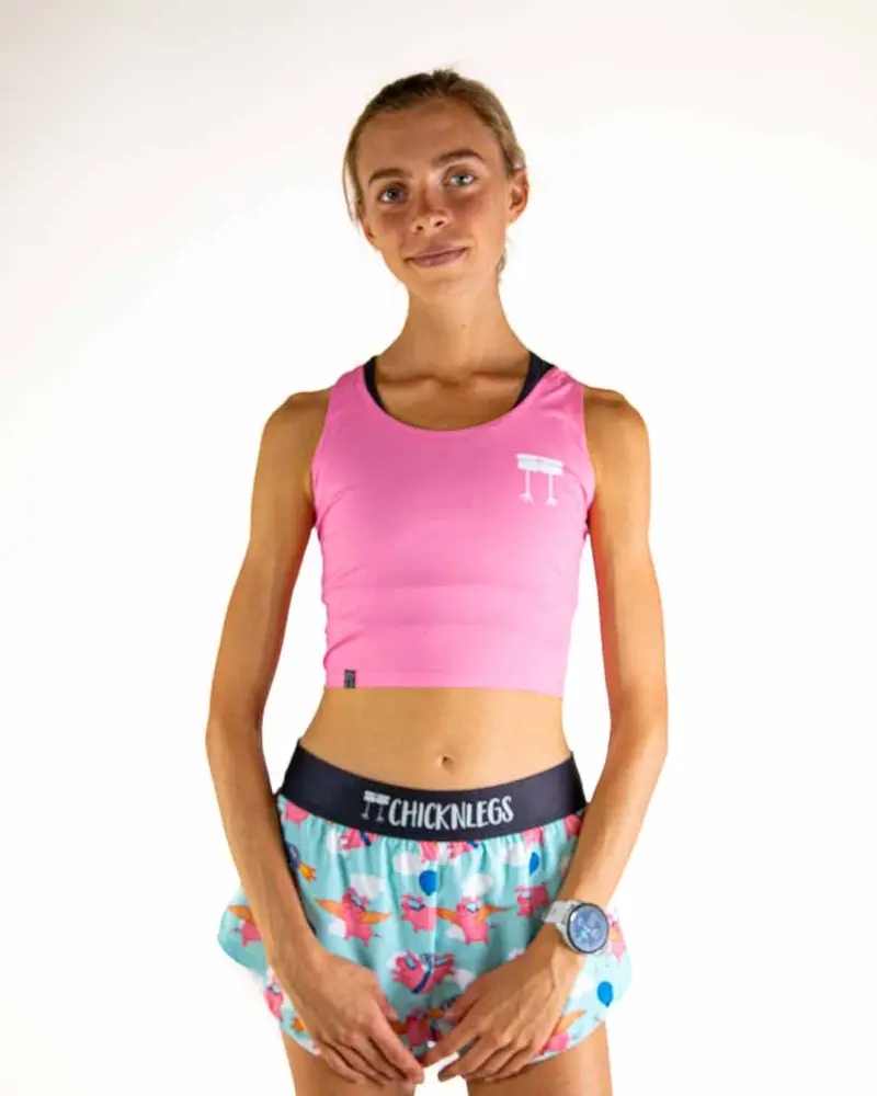 Bubblegum Pink Pwr Crop Top 2