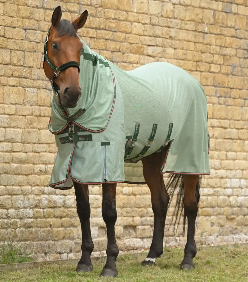 Bug Buster Fly Rug With Detachable Neck And Belly Flap Mint Green 1