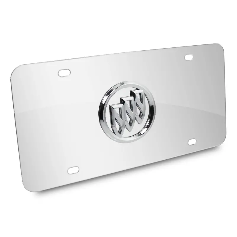 Buick Chrome Logo License Plate (Chrome) 1