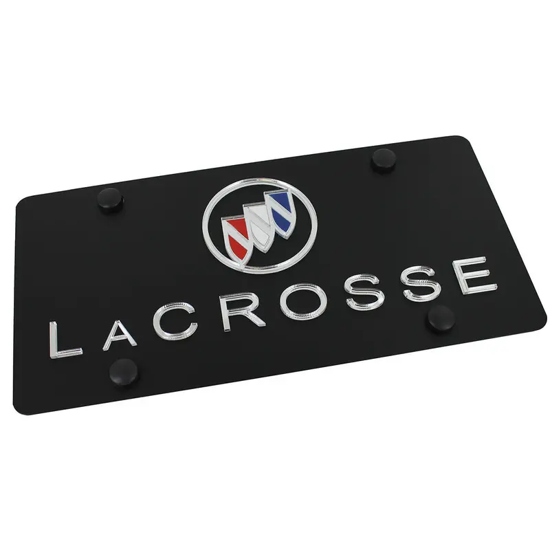 Buick Dual Logo Lacrosse License Plate (Black) 1