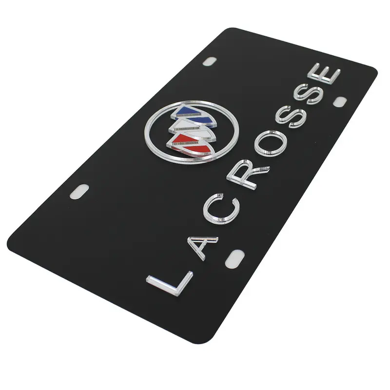Buick Dual Logo Lacrosse License Plate (Black) 2