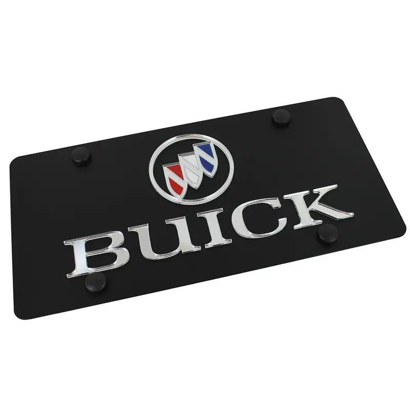 Buick Dual Logo License Plate (Black) 1