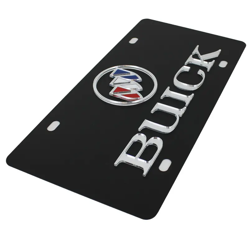 Buick Dual Logo License Plate (Black) 2