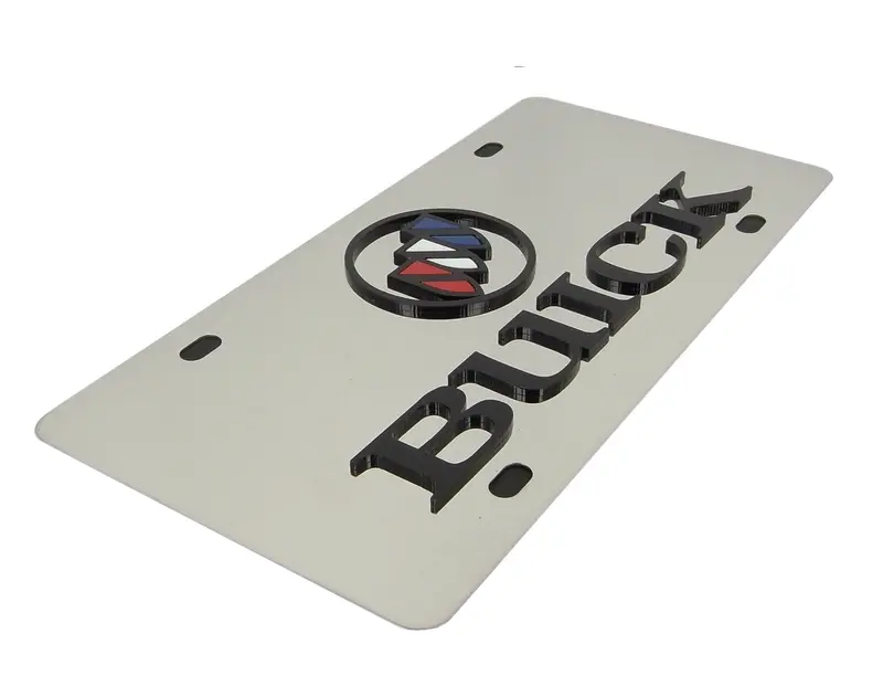 Buick Dual Logo License Plate (Chrome) 2