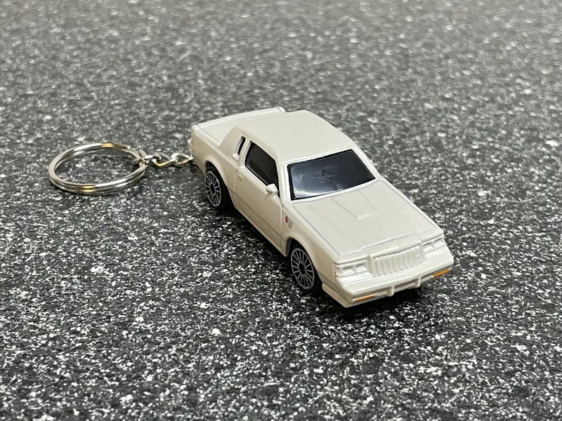 Buick Grand National White Gnx Keychain Diecast Car Hot Wheels Matchbox 1