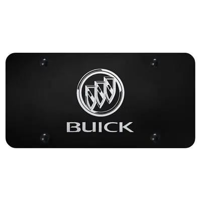 Buick Laser Etched Logo License Plate (Black) 1