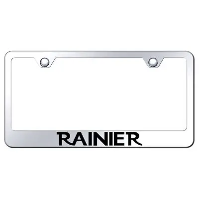 Buick Ranier Laser Etched Logo Stainless Steel License Plate Frame (Chrome) 1
