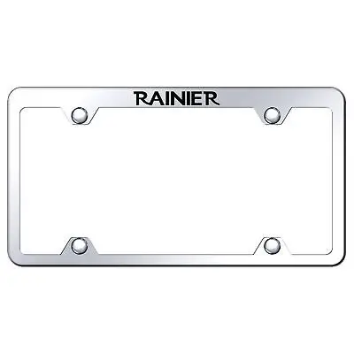 Buick Ranier Logo Stainless Steel Wide Body Truck License Plate Frame (Chrome) 1
