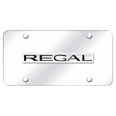 Buick Regal Name License Plate (Chrome On Mirrored) 1