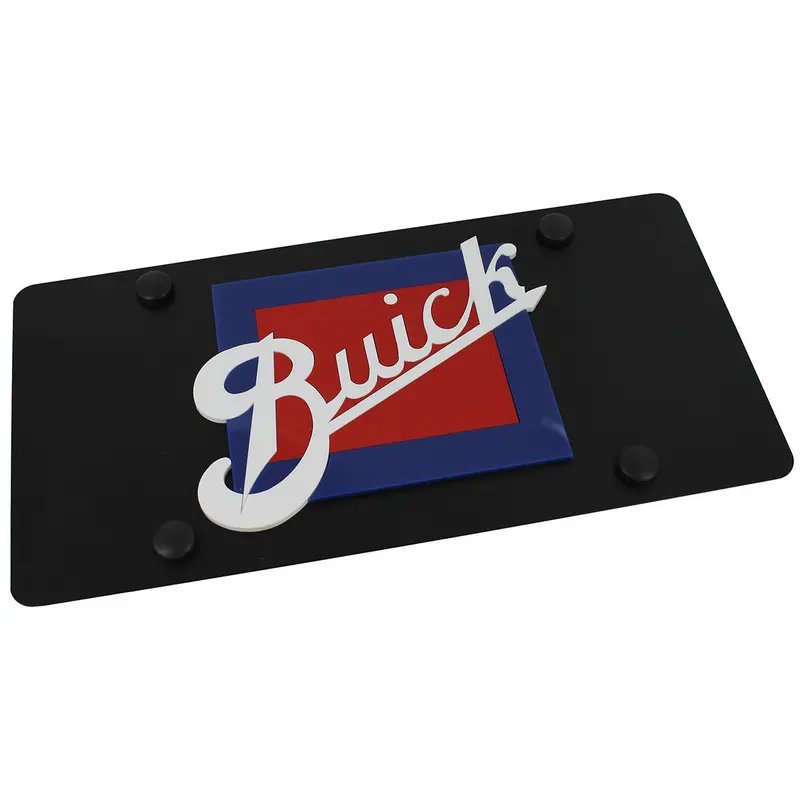 Buick Retro Logo License Plate (Black) 1
