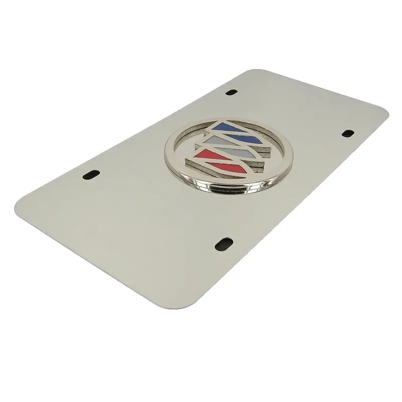 Buick Tri Color Logo License Plate (Chrome) 2