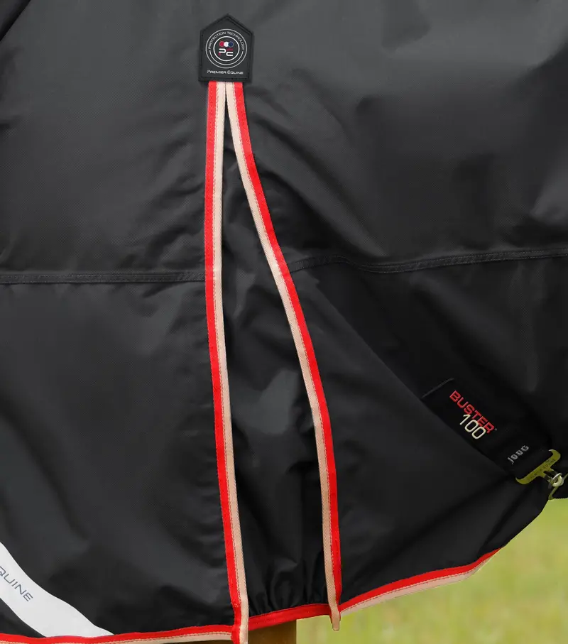 Buster 100G Turnout Rug With Snug-Fit Neck Cover Black 4