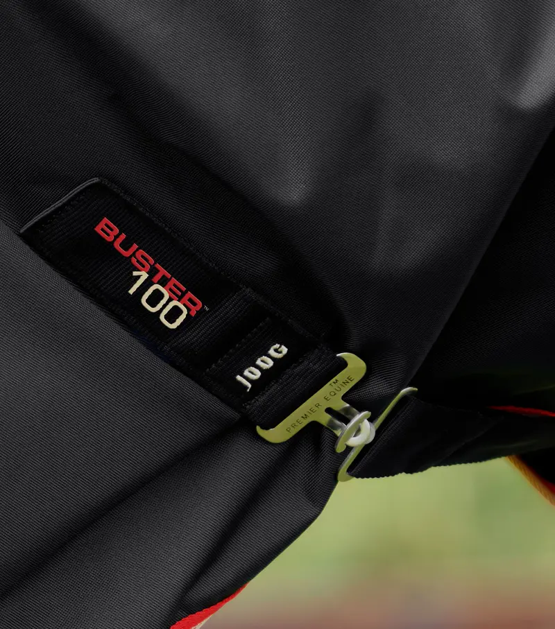 Buster 100G Turnout Rug With Snug-Fit Neck Cover Black 5